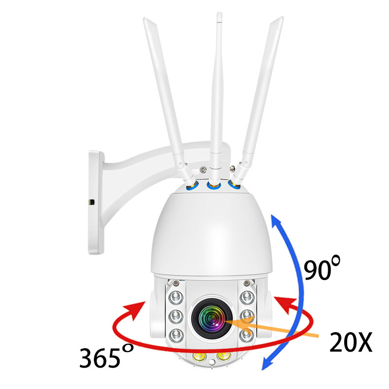 PT8 Series 100M IR 2.0M Pixels HD 20X Optical Zoom 4G Auto tracking PTZ Camera